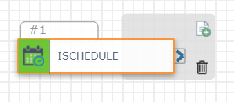 The Schedule action on a blank board